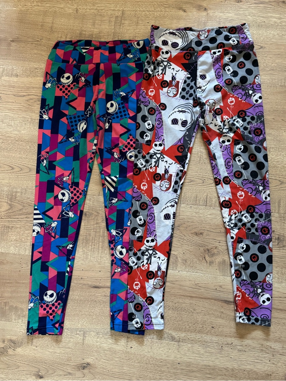 Lularoe Disney Nightmare Before Christmas Leggings Bundle 2 Pairs OS